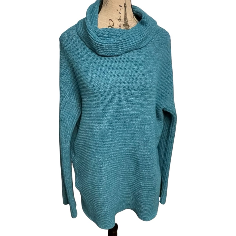 Pilcro Turquoise Cowl Neck Sweater